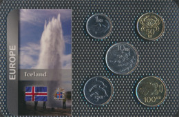 Island Stgl./unzirkuliert Kursmünzen Stgl./unzirkuliert Ab 1992 1 Kronur Bis 100 Kronur (10091578 - Iceland