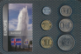 Island Stgl./unzirkuliert Kursmünzen Stgl./unzirkuliert Ab 1957 10 Aurar Bis 50 Kronur (10091558 - Islande