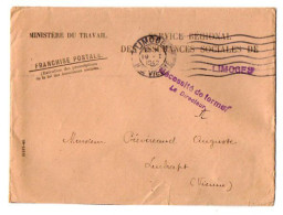 TB 4272 - 1942 - LSC - Lettre En Franchise Postale - Service Régional Des Assurances Sociales De LIMOGES - Cartas Civiles En Franquicia