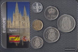 Spain 1975 Stgl./unzirkuliert Kursmünzen Stgl./unzirkuliert 1975 50 Centimos Until 100 Pesetas - Mint Sets & Proof Sets