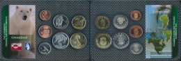 Denmark - Greenland 2010 Stgl./unzirkuliert Kursmünzen Stgl./unzirkuliert 2010 25 Öre Until 20 Kroner - Greenland