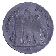 Consulat-Union Et Force 5 Francs An 9 (1801) Bayonne - 5 Francs