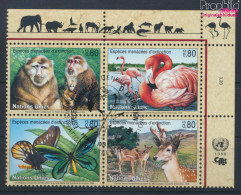 UNO - Genf 330-333 Viererblock (kompl.Ausg.) Gestempelt 1998 Gefährdete Tiere (10073219 - Used Stamps