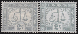 Hong Kong     .    SG    .    D 6/6a  (2 Scans)  .  1923-56    .  Mult Script CA      .    *   .    Mint-hinged - Impuestos