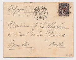 LETTRE BFE SAGE CONSTANTINOPLE TURQUIE BRUXELLES BELGIQUE COVER TURKEY - Covers & Documents