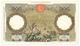 100 LIRE CAPRANESI AQUILA ROMANA TESTINA FASCIO ROMA 19/12/1940 BB/SPL - Regno D'Italia – Autres