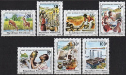 RWANDA 1981 - 7v - MNH - National Year Of Rural Hydraulics - Water - Wasser - Acqua - Agua - 水 - Вода - Eau - - Agua