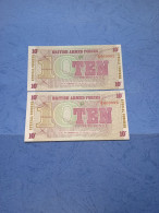 REGNO UNITO-10 TEN NEW PENCE UNC (2 Consecutivi) - British Armed Forces & Special Vouchers