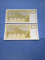 SLOVENIA-P1 1T 1990 UNC (2 Consecutivi) - Slovenië