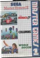 MASTERS GAMES 1  Avec 3 Livrets Pour Chaque Jeux   3 Jeux En 1  Super Monaco , Columns Et World Soccer - Master System