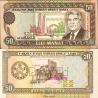 Turkmenistan Pick-Nr: 5b Bankfrisch 1995 50 Manat - Turkmenistan