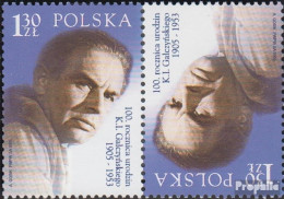 Polen 4168K (kompl.Ausg.) Kehrdruckpaar Postfrisch 2005 Konstanty Ildefons Galczynski - Nuovi