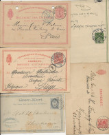 DANEMARK - LOT DE 5 ENTIERS POSTAUX OBLITERES -PERIODE 1889 A 1922 - Postwaardestukken