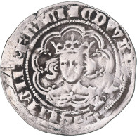 Monnaie, Grande-Bretagne, Edward III, 1/2 Gros, 1327-1377, Londres, TB+, Argent - 1066-1485 : Baja Edad Media