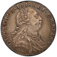 Monnaie Gradée PCGS AU55 : Royaume-Uni Georges III 6 Pence 1787 - Andere & Zonder Classificatie