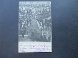 AK 1903 Kolonie DP Türkei Ceremonie Du Depart Du Pelerinage Pour La Meque A Doumar. Stempel K1 Beirut Deutsche Post - Turquie (bureaux)