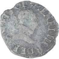 Monnaie, France, Henri III, Denier Tournois, N.d. (1578-1580), Troyes, Rare, TB - 1574-1589 Hendrik III