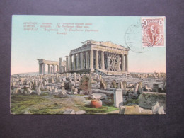 AK Um 1910 Athen / Athens Akropolis / Acropolis Bildseitig Frankiert Mit Stempel Aber Ungelaufen! - Greece
