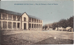 ST-GERMAIN-LAVAL - Place Du Chalumet Et Ecole De Garçons - Saint Germain Laval