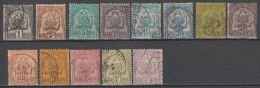 TUNISIE - 1888 - SERIE COMPLETE YVERT N°9/21 OBLITERES - COTE = 280 EUR. - Oblitérés