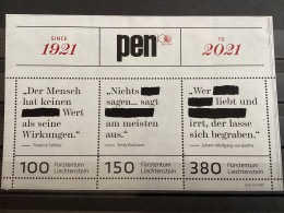 Liechtenstein - Postfris / MNH - Sheet PEN International 2021 - Ungebraucht
