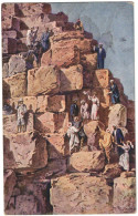 Egypte - Egypt - Ascension De La Grande Pyramide - Ascension Of The Great Piramid - Carte Postale Vierge - Pyramids