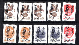 ADIGEY 1992, 10 Valeurs, Surcharges / Overprinted Sur URSS / SU. R2020 - Variedades & Curiosidades