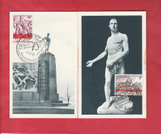 Belgique - 2 Cartes Maximum - N°1131 Et 1132 - 1960 - Oeuvres De Constantin Meunier - 1951-1960