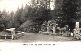N°104249 -old Card -entrance To City Park Portland- - Andere & Zonder Classificatie