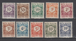 Réunion  1947  Taxe   N° 26 / 35  Neuf  X  Série Complète - Postage Due