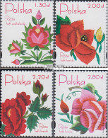 Polen 4195-4198 (kompl.Ausg.) Postfrisch 2005 Stickereikunst: Rosen - Nuovi