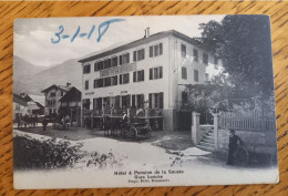 Valais Viege - Hotel & Pension De La Souste - Gare Loèche - Café - Attelages - Loèche