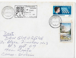 CHESS, FEMININ COMPETITION ,BAILE HERCULANE ,1985 SPECIAL COVER ROMANIA - Lettres & Documents