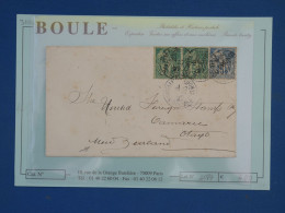 C NOUVELLE CALEDONIE BELLE LETTRE TRES RARE 1892 NOUMEA A OAMARU NOUVELLE ZELANDE+++PAIRE SURCHARGéE++ AFF. PLAISANT+++ - Covers & Documents