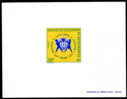 NEW CALEDONIA(1973) Emblem Of School Coordinating Office. Deluxe Sheet. Scott No 405, Yvert No 389. - Imperforates, Proofs & Errors