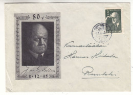 Finlande - Lettre De 1945 - Oblit Kontiomaki - Musique - Sibelius - Valeur 5 Euros - Covers & Documents