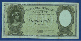 GREECE - Cassa Mediterranea Di Credito - P.M5 – 500 DRACME ND 1941 - CIRCULATED - SERIE 0001 245.915 - Italian Occupation (Aegean)