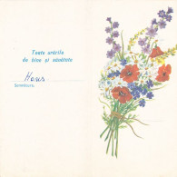 WILD FLOWERS, LUXURY TELEGRAM, TELEGRAPH, 1974, ROMANIA - Télégraphes