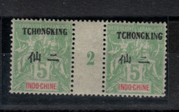 Tch'ong-K'ing _ Bureau Indochinois -  1 Millésimes  (1902 ) Surchargé  N°35 Neuf - Nuovi