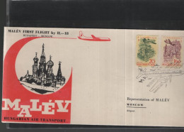 Ungarn Michel Cat.No. FFC Malev Budapest - Moscow - Covers & Documents