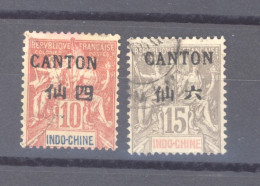 Canton  :  Yv  21-22  (o) - Used Stamps