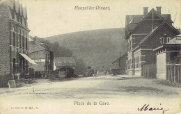 Houyet Lez Dinant Place De La Gare Du Chemin De Fer 1905 - Houyet