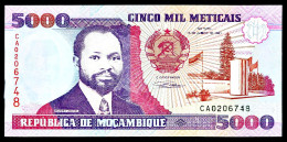 A9  MOZAMBIQUE    BILLETS DU MONDE   BANKNOTES  5000 METICAIS 1991 - Mozambico