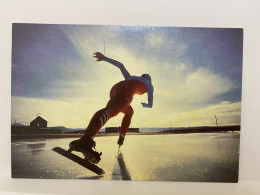 Speed Skating, Ice Skating, Sport Postcard - Sports D'hiver