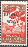 WALLIS AND FUTUNA ISLANDS 1930 POSTAGE DUE STAMPS TAXE SEGNATASSE OVERPRINTED MALAYAN SAMBAR 50c MH - Timbres-taxe