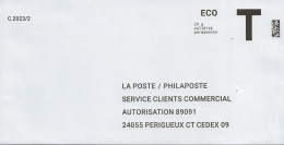 Lettre T, La Poste/Philaposte, Eco 20gr - Karten/Antwortumschläge T