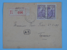 C ETAB. OCEANIE  BELLE LETTRE  1938 TAHITI PAPEETE POUR  BUREAU  RARE TARAVAO +PAIRE DE N°34 +AFF. PLAISANT+++ - Covers & Documents