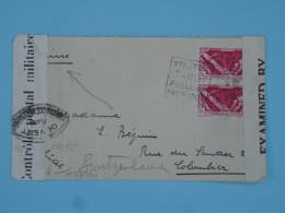 C ETAB. OCEANIE  BELLE LETTRE CENSUREE RARE 1942  TAHITI  A COLOMBIER SUISSE +CENSORED +AFF. INTERESSANT +++ - Briefe U. Dokumente