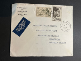 (2 R 34) French Polynesia 1952 - Letter From Belgium Consulate In Papeete To Embassy Of Belgium In New Zealand (15x13cm) - Covers & Documents