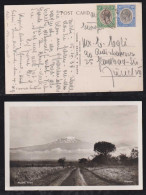 Tanganyika 1934 Airmail Picture Postcard MOSHI X Switzerland Mount Kibo - Tanganyika (...-1932)